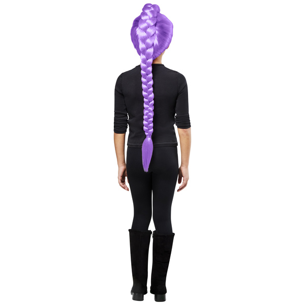 Perruque Violette Kpop 66cm Avec Tinsel Brillant – Cosplay Rumi Demon Hunter – 50g – Halloween Carnaval