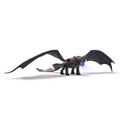 Coffret Dragons Les Neuf Royaumes – Tornade Sismique Noir Avec Battement D’ailes, Figurine 14 Cm + Carte, Dès 4 Ans